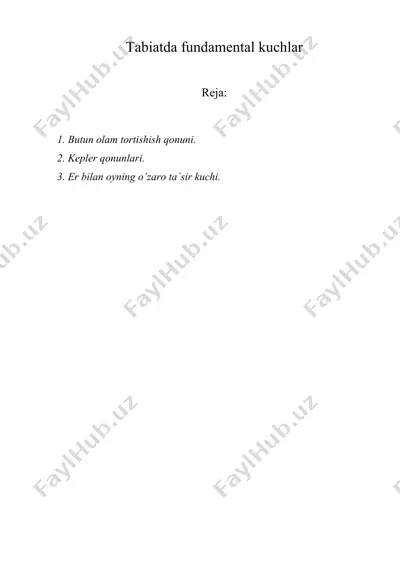 tabiatda fundamental kuchlar — DOC