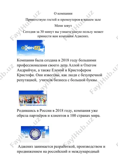 компания аджениз — DOCX