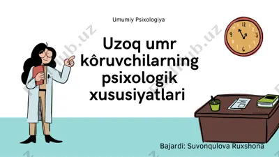 uzoq umr kôruvchilarning psixologik xususiyatlari — PDF