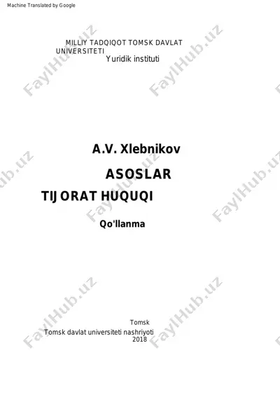 tijorat huquqi asoslari — PDF