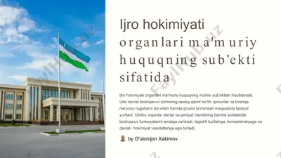 ijro hokimiyati organlari haqida — PDF