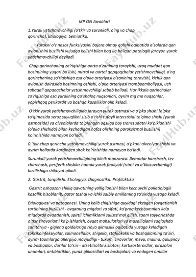 yurak yetishmovchiligi — PDF