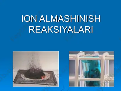 ion almashinish reaksiyalari — PPT