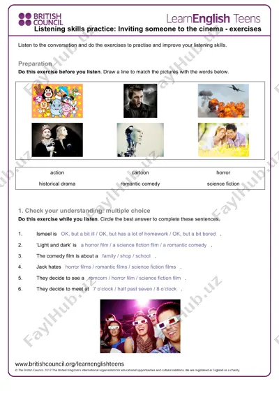 listening skills exercise — PDF