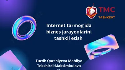 internet tarmoqlari va biznes jarayonlarini tashkil etish — PPTX