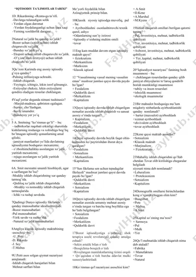 iqtisodiy ta’limotlar tarixi — DOCX