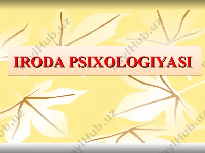 iroda psixologiyasi — PPT