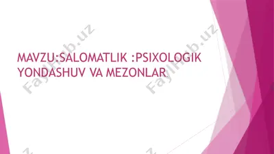salomatlik — PPTX