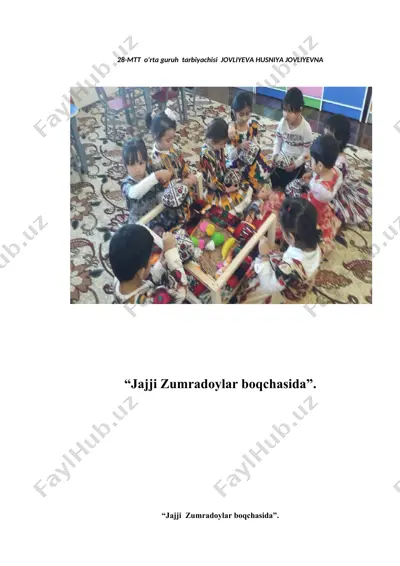 "jajji zumradoylar boqchasida" — DOCX