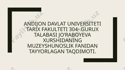 sadriddin ayniyning uy-muzeyi — PPTX