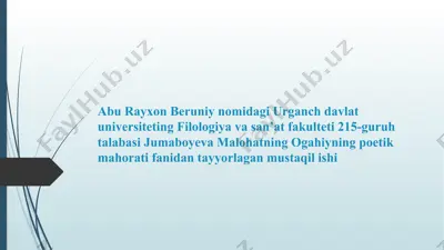 "atoqli shoir, tarixnavis, tarjimon" maqolalar to‘plami — PPTX