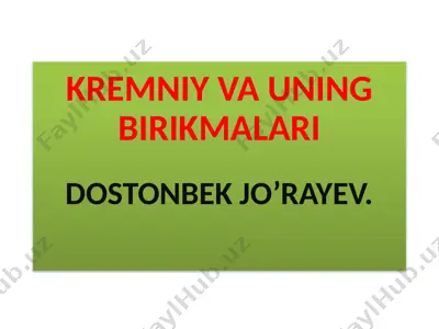 kremniy — PPTX