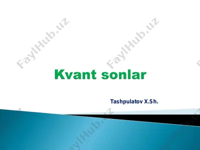 elektronning xil tabiatlari — PDF
