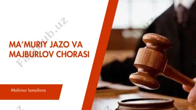 ma’muriy jazo va majburlov chorasi — PDF