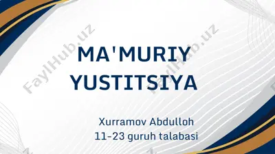 ma'muriy yustitsiya — PDF