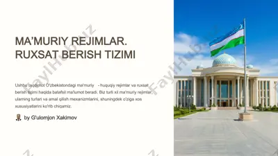 ma’muriy rejimlar. ruxsat berish tizimi — PDF