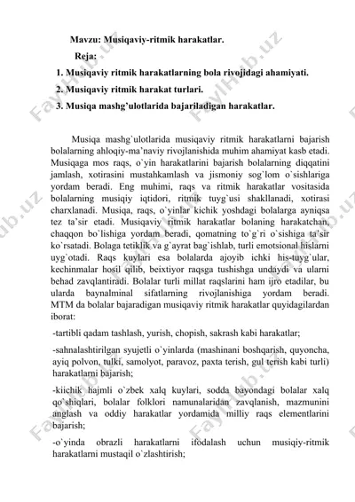musiqaviy-ritmik harakatlar — DOCX