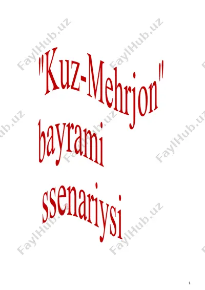 kuzning mehrjon qo'shiqlari — DOCX