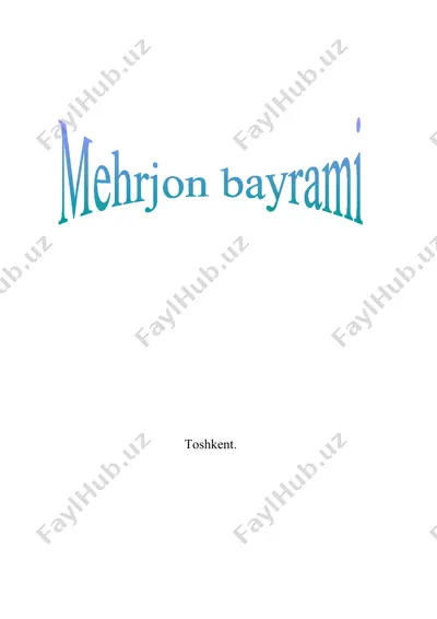 mehrjon bayrami — DOCX