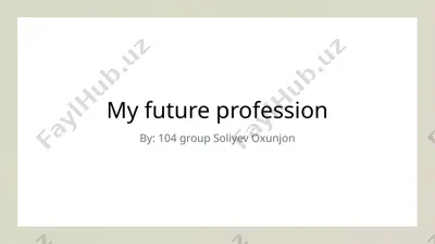 my future profession — PPTX