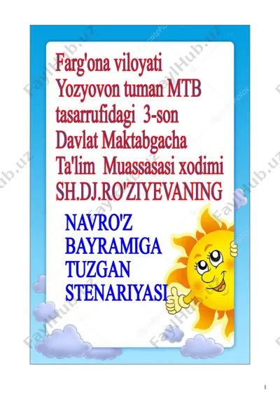 navro'z bayramiga bag'ishlangan marosim matni — DOCX