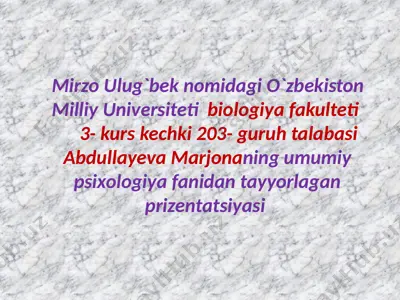 nutq va tafakkurning psixologik tavsifi — PPTX