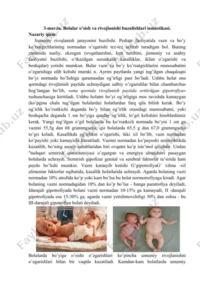 bolalar o’sish va rivojlanishi buzulishlari semiotikasi — PDF