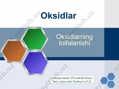 oksidlar — PPT