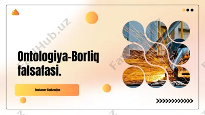 ontologiya-borliq falsafasi — PPTX