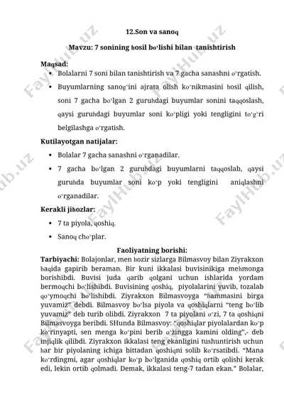 son va sanoq — DOCX