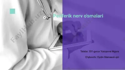 periferik nerv o'smalari — PPTX