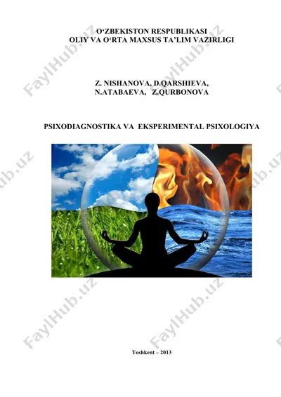 psixodiagnostika va eksperimental psixologiya — DOCX