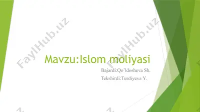 islom moliyasi — PPTX