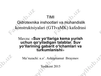 gidrotexnika inshootlari va muhandislik konstruktsiyalari — PDF