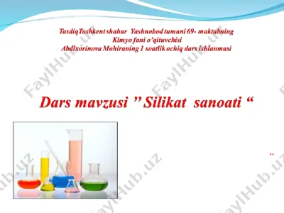 silikat sanoati — PPT