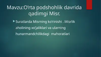 qadimgi misr — PPTX