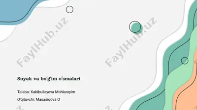 suyak va boʻgʻim oʻsmalari — PPTX
