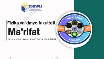fizika va kimyo fakulteti — PDF