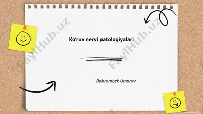 ko‘ruv nervi patologiyalari — PPTX