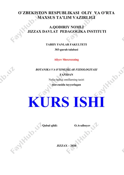 nafas tashqi omillarning tasiri — DOCX