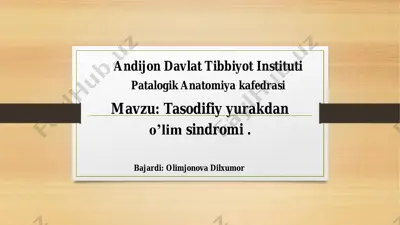 tasodifiy yurakdan o‘lim sindromi — PDF