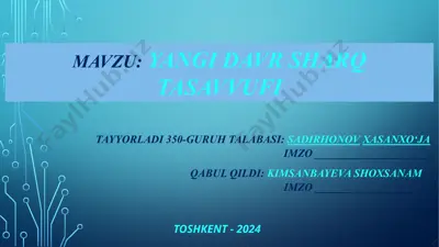 tayyorladi 350-guruh talabasi: sadirhonov xasanxo‘ja — PPTX