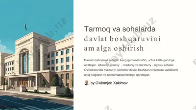 davlat boshqaruvi sohalari — PDF