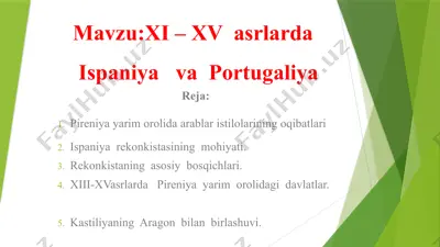 ispaniya va portugaliya tarixi — PPTX