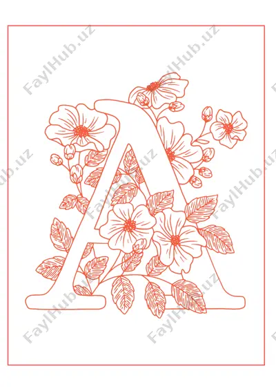 alifbo harflari gulli bezaklari timsolida. alphabet coloring pages — PPTX