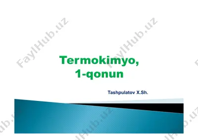 termodinamika asoslari — PDF
