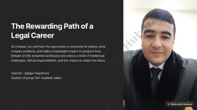 the rewarding path of a legal career — PDF