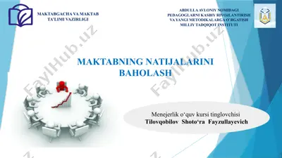 maktabning natijalarini baholash — PPTX