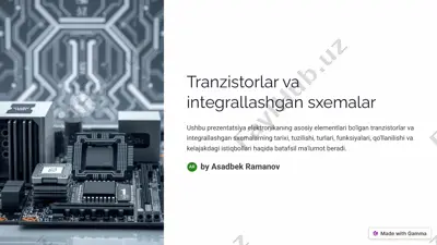 tranzistorlar va integrallashgan sxemalar — PDF