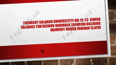 mamuriy huquqiy majburlov — PPTX
